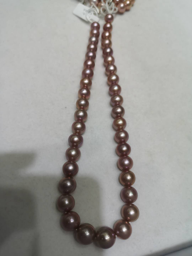  loose purple freshwater pearls 10mm metallic luster