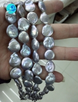 grey coin shape pearls