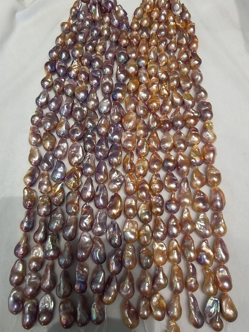 High Luster Metallic Purple Baroque Pearls for Designer Jewelry