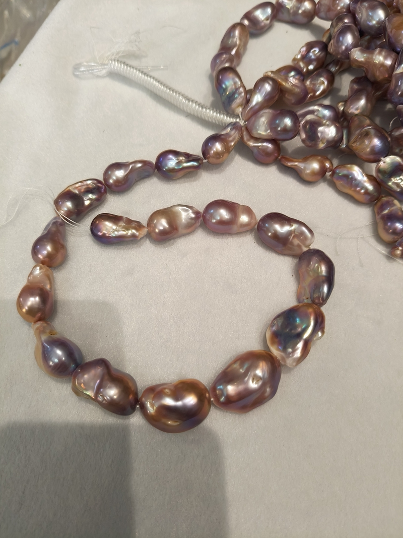 Large 15mm-28mm Natural Purple Baroque Loose Pearls Wholesale