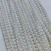 5-5.5mm Near-Round Freshwater Pearl Strands Wholesale