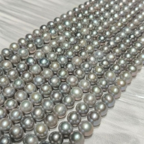 9-10mm Cool Grey Freshwater Pearl Strands Wholesale