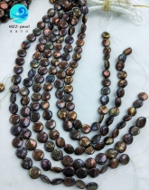 brown color coin pearl necklace