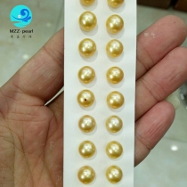 pairs of golden freshwater pearls