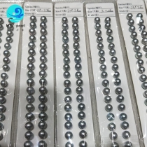 7m grey round pearls