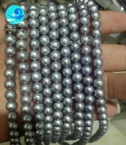 grey round pearl strands