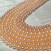 MZZ Pearl Wholesale 9-10mm Pink Freshwater Pearl Strands